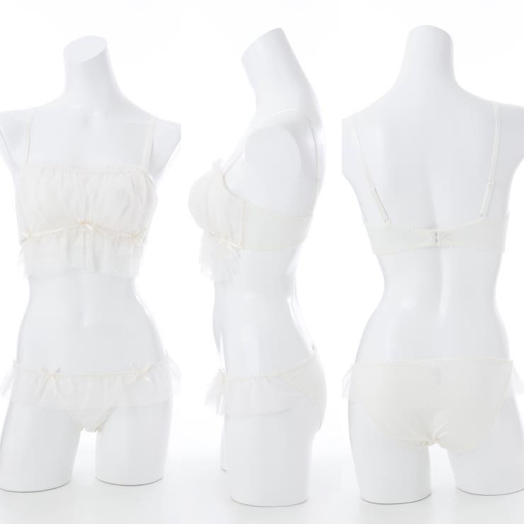 【EFカップ】girly frill tulle３/４カップブラ＆ショーツ  | palissee | 詳細画像2 