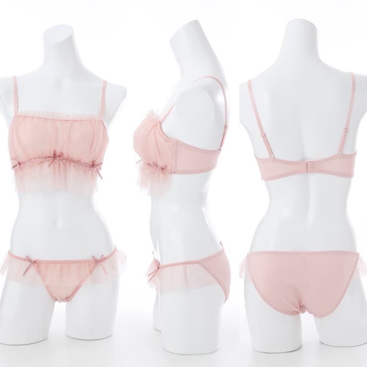 【EFカップ】girly frill tulle３/４カップブラ＆ショーツ  | palissee | 詳細画像3 