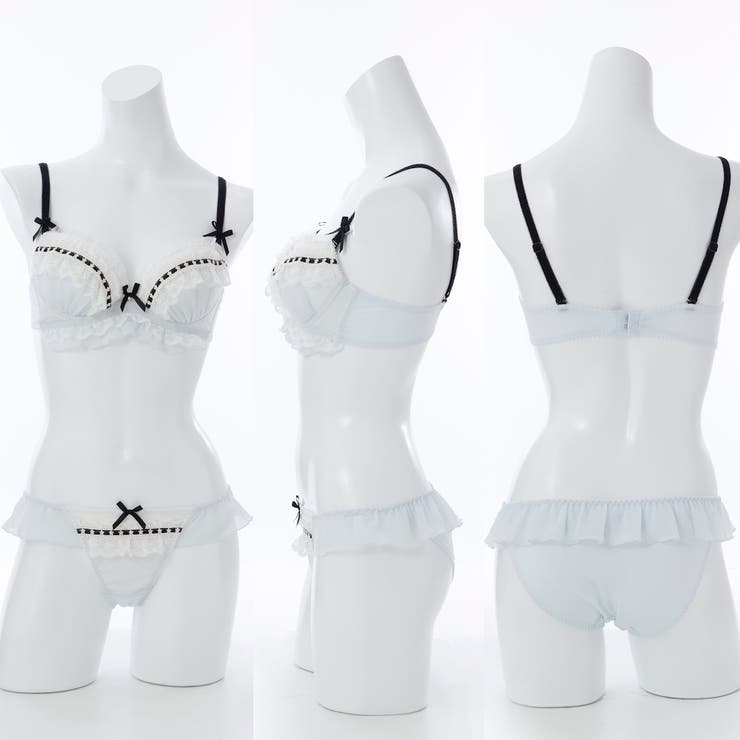 【EFカップ】ジェラートフリルレース３/４カップブラ＆ショーツ  | palissee | 詳細画像3 