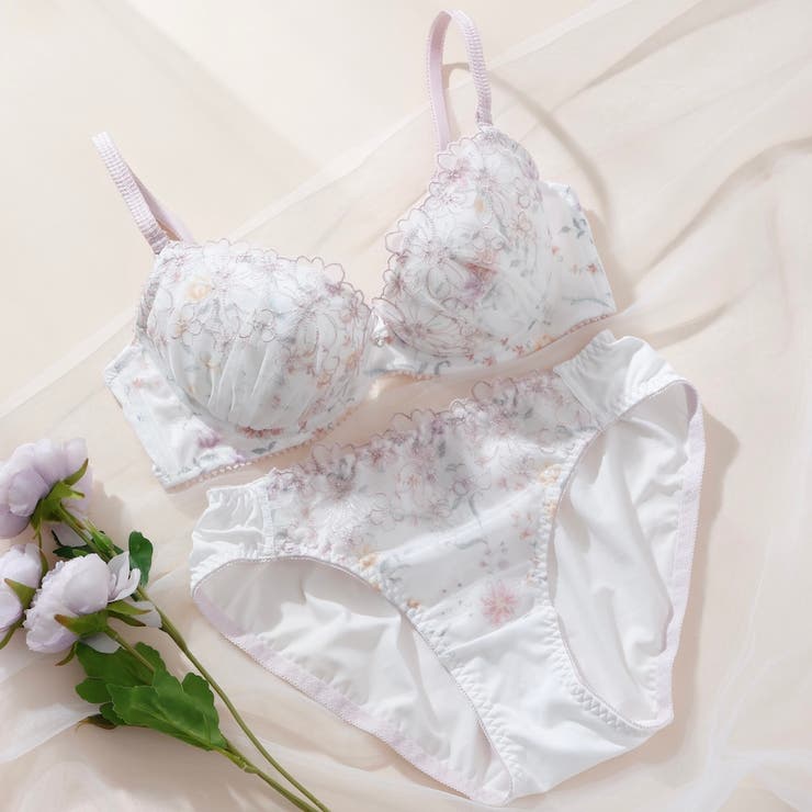 オフホワイト | クレールブーケ３/４カップブラ＆ショーツ  | palissee