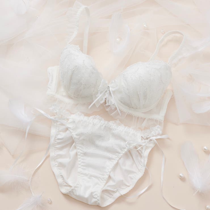 アイボリー | ailes d'ange３/４カップブラ＆ショーツ  | palissee