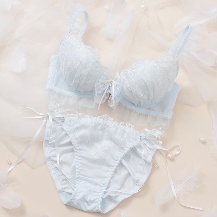 サックス | 【EFカップ】ailes d'ange３/４カップブラ＆ショーツ  | palissee