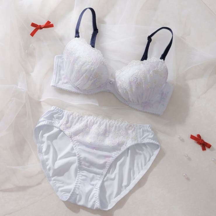 サックス | 【EFカップ】ロゼアンティーク３/４カップブラ＆ショーツ  | palissee