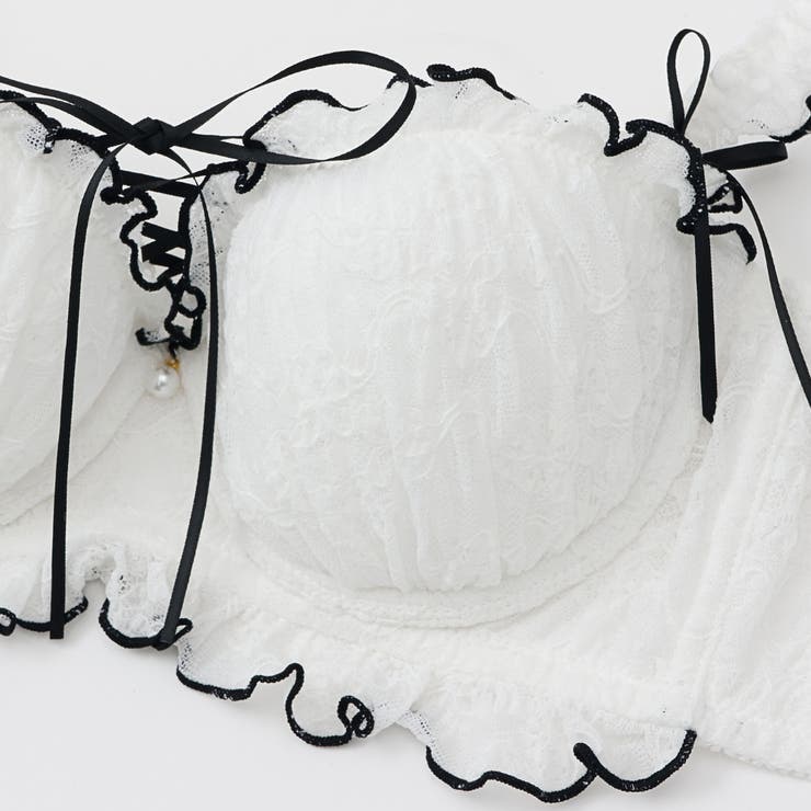 《脇高設計 2wayストラップレス》モワルーレースアップ３ ４カップブラ＆ショー… | palissee | 詳細画像14 