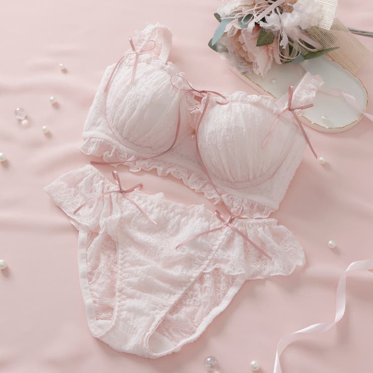 ピンク | 【EFカップ】《脇高設計 2wayストラップレス》モワルーレースアップ３ ４カッ… | palissee