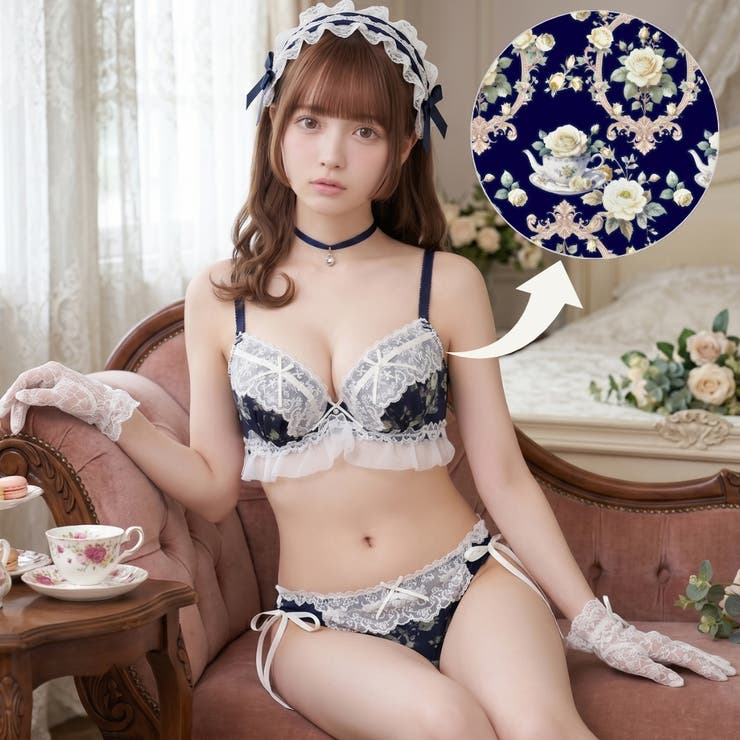 Rose Tea Party ３/４カップブラ＆ショーツ  | palissee | 詳細画像3 