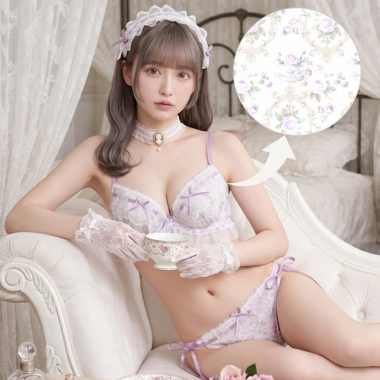 Rose Tea Party ３/４カップブラ＆ショーツ  | palissee | 詳細画像4 
