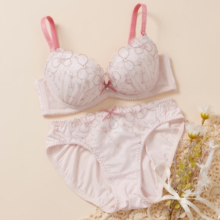 ピンク | フルールピュール３/４カップブラ＆ショーツ  | palissee