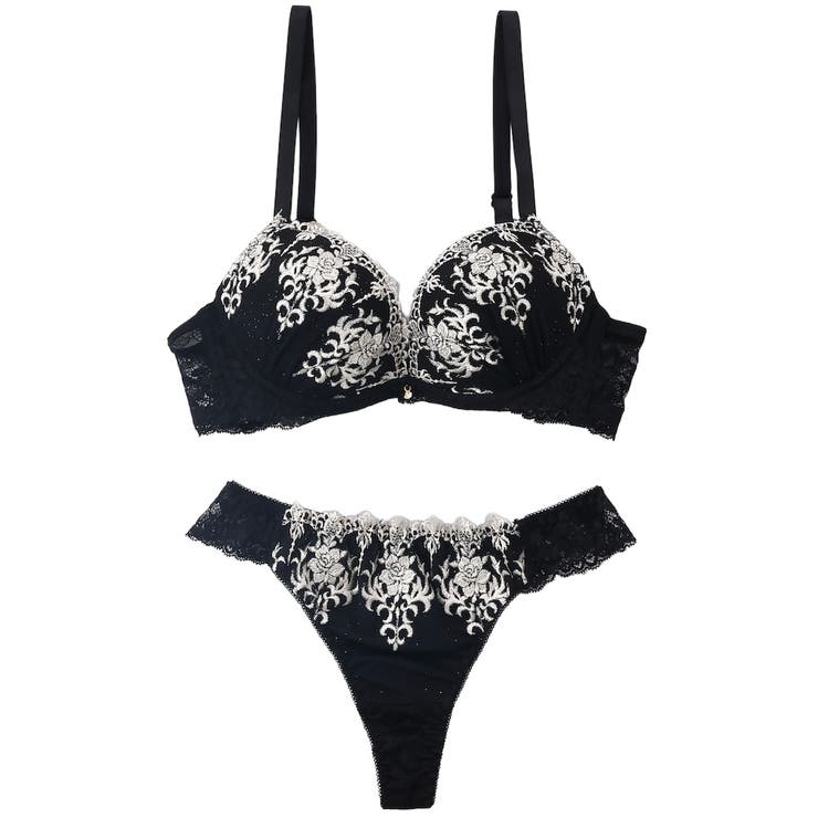 【脇高】エレガンスオーナメント ３ ４モールドカップブラ＆バックレースTバック | palissee | 詳細画像9 