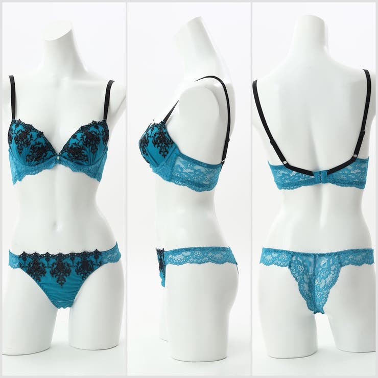 【脇高】エレガンスオーナメント ３ ４モールドカップブラ＆バックレースTバック | palissee | 詳細画像3 