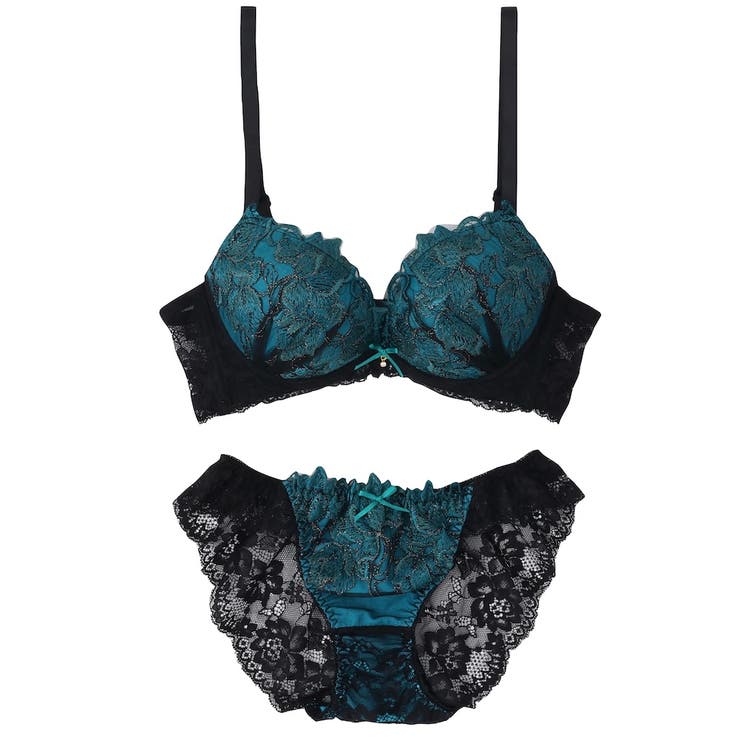 【脇高】グランローズ３/４モールドカップブラ＆バックレースショーツ  E F | palissee | 詳細画像16 