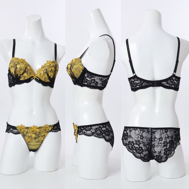 【脇高】グランローズ３/４モールドカップブラ＆バックレースショーツ  E F | palissee | 詳細画像4 