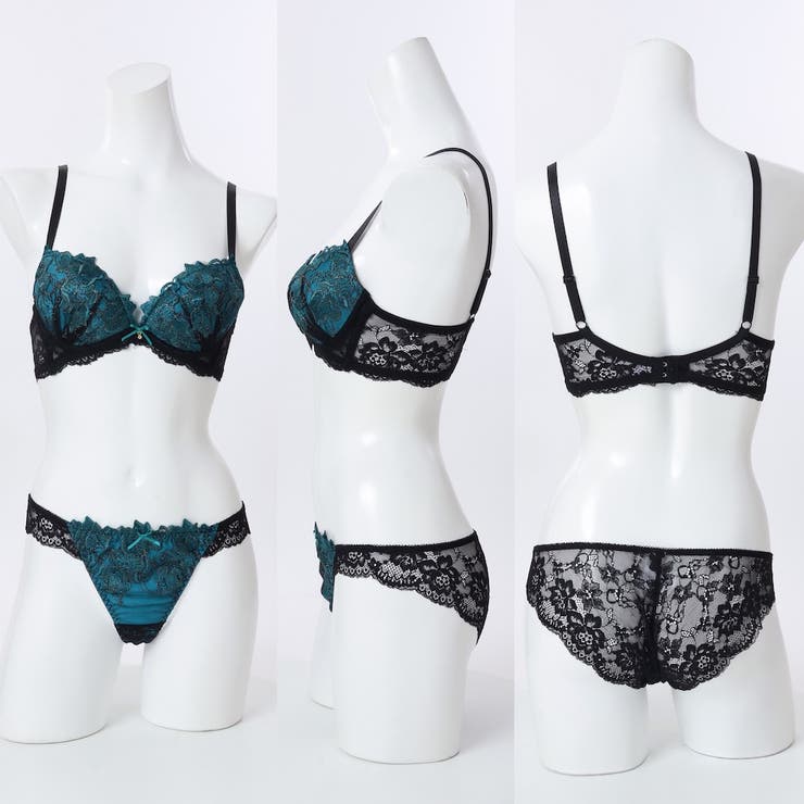 【脇高】グランローズ３/４モールドカップブラ＆バックレースショーツ  E F | palissee | 詳細画像3 