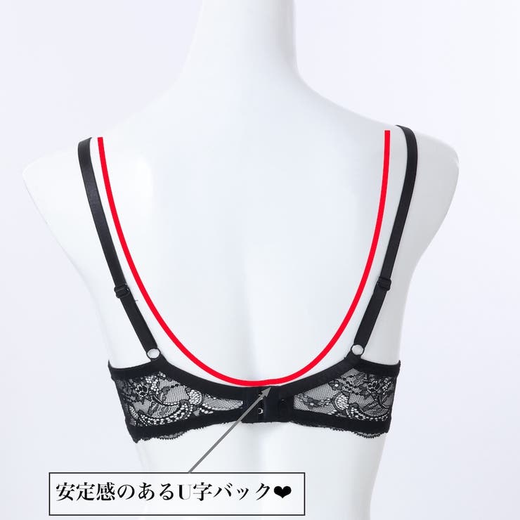 【脇高】グランローズ３/４モールドカップブラ＆バックレースショーツ  E F | palissee | 詳細画像9 