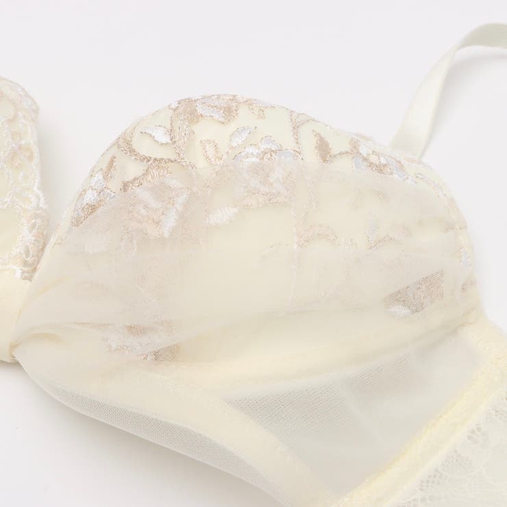 【脇高】フルーレットリボン３ ４モールドカップブラ＆バックレースショーツ E | palissee | 詳細画像6 