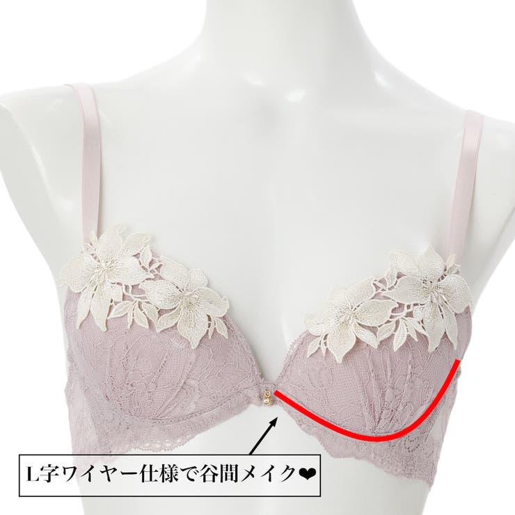 【脇高】エレガントケミカルフラワー３ ４モールドカップブラ＆バックレースショーツ… | palissee | 詳細画像8 
