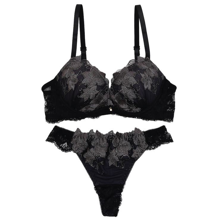 【脇高】シャイニーリリー３ ４モールドカップブラ＆バックレースTバック B | palissee | 詳細画像13 