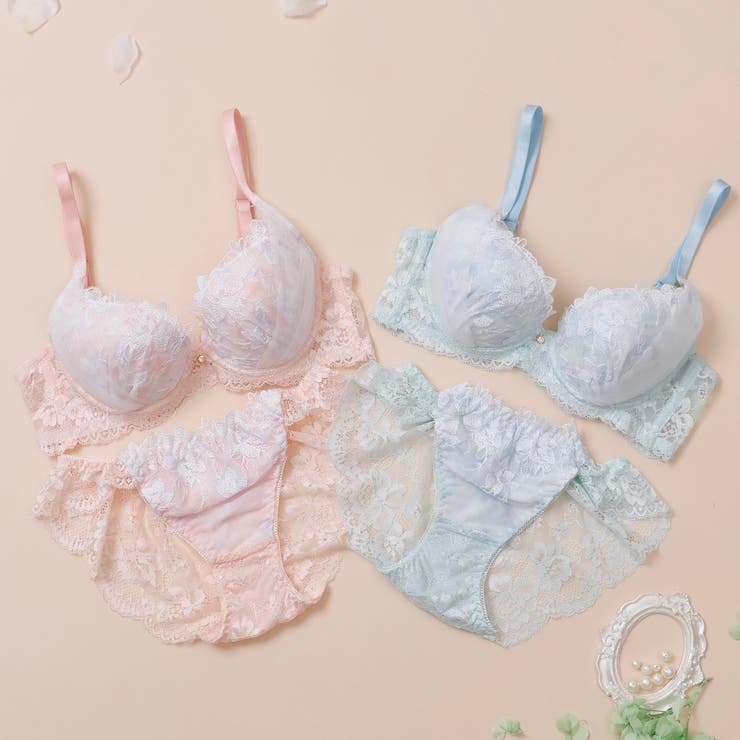 【脇高】フェアリーフラワーチュール３ ４モールドカップブラ＆バックレースショーツ… | palissee | 詳細画像14 