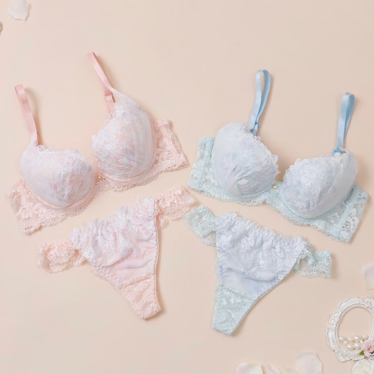 【脇高】フェアリーフラワーチュール３ ４モールドカップブラ＆バックレースTバック… | palissee | 詳細画像14 