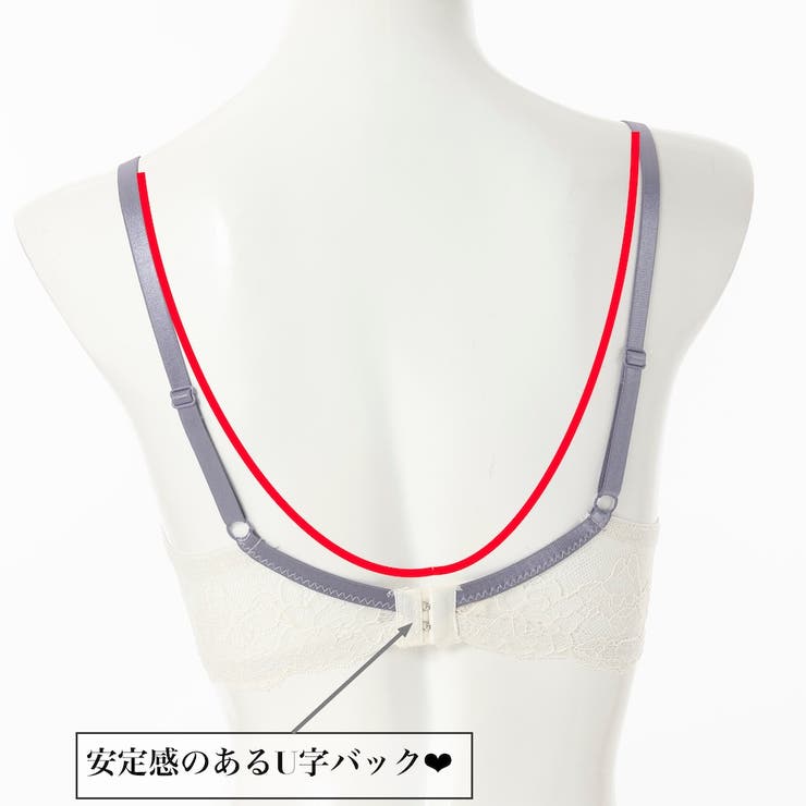 バイカラーマカロニコード３ ４モールドカップブラ＆バックレースTバック B | palissee | 詳細画像8 
