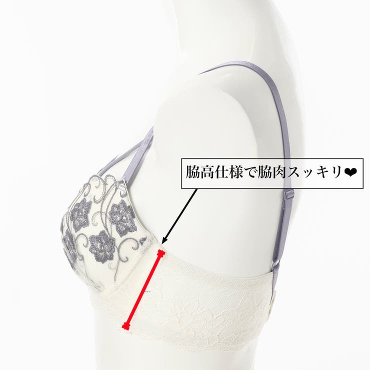 バイカラーマカロニコード３ ４モールドカップブラ＆バックレースTバック B | palissee | 詳細画像7 