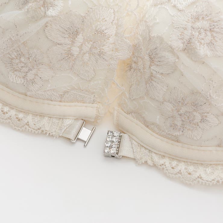 【脇高】フロントホック背中見せ３ ４モールドカップブラ＆バックレースショーツ E | palissee | 詳細画像5 