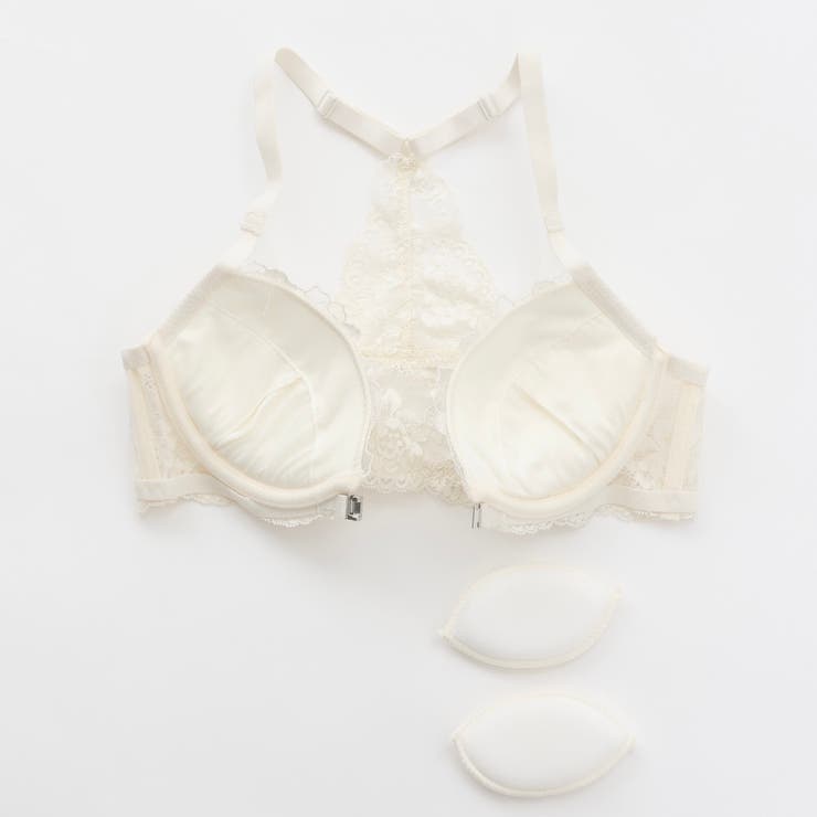 【脇高】フロントホック背中見せ３ ４モールドカップブラ＆バックレースショーツ E | palissee | 詳細画像6 