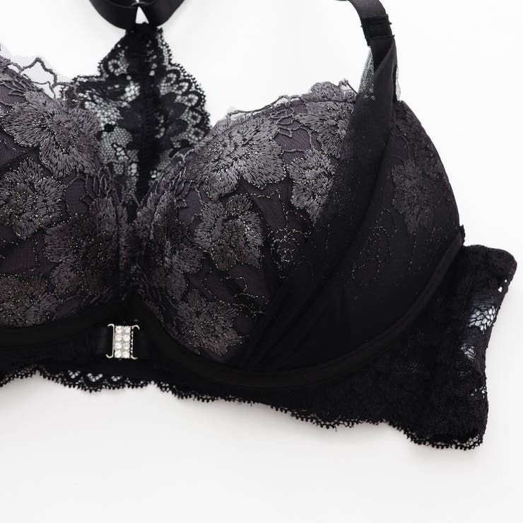 【脇高】フロントホック背中見せ３ ４モールドカップブラ＆バックレースショーツ E | palissee | 詳細画像7 