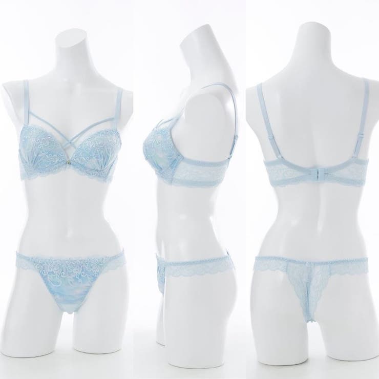 【脇高】ロマンティックヘヴン３ ４モールドカップブラ＆バックレースTバック B | palissee | 詳細画像3 