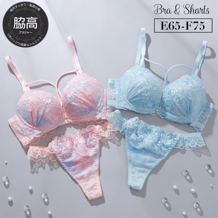 【脇高】ロマンティックヘヴン３ ４モールドカップブラ＆バックレースTバック E | palissee | 詳細画像1 