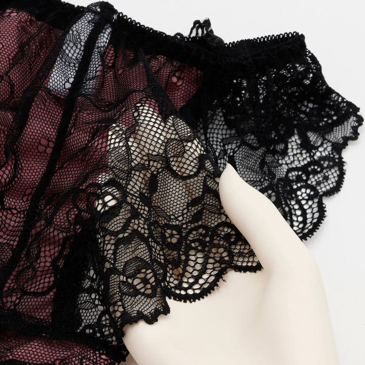 【脇高】ヴェルヴェットアイヴィ３ ４モールドカップブラ＆バックレースショーツ B | palissee | 詳細画像8 