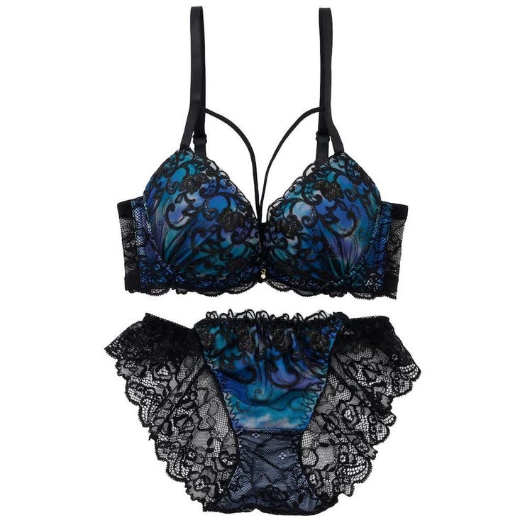 【脇高】ヴェルヴェットアイヴィ３ ４モールドカップブラ＆バックレースショーツ B | palissee | 詳細画像11 