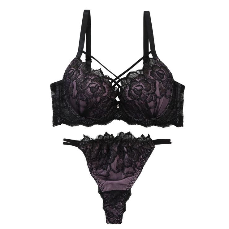 【脇高】ノワールローズ 脇高ブラ＆Tバックショーツ  E F | palissee | 詳細画像11 