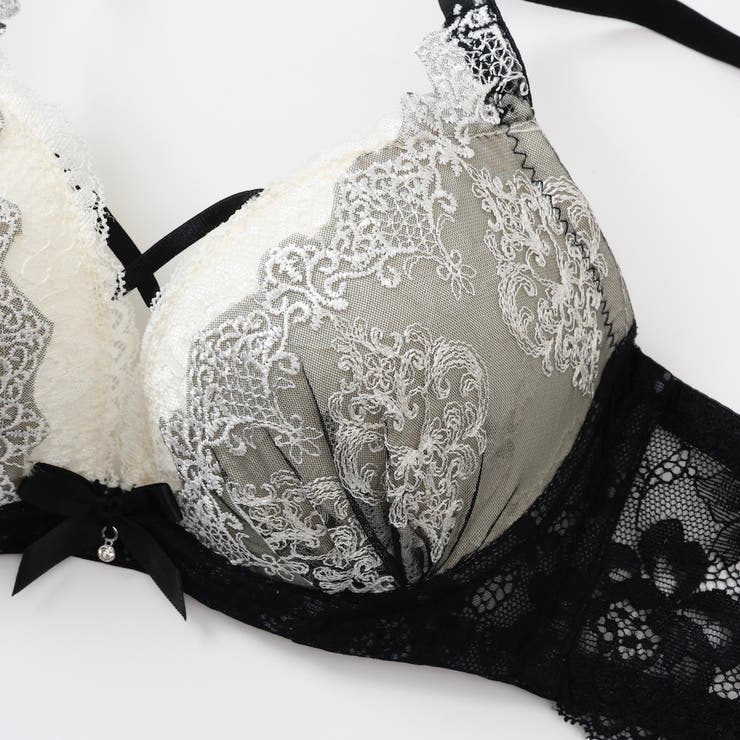 【脇高】ゴシックレース 脇高ブラ＆バックレースショーツ  A B C D | palissee | 詳細画像5 