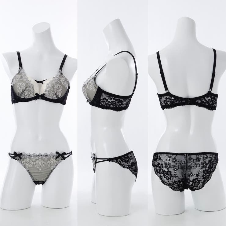 【脇高】ゴシックレース 脇高ブラ＆Tバックショーツ  E F | palissee | 詳細画像3 