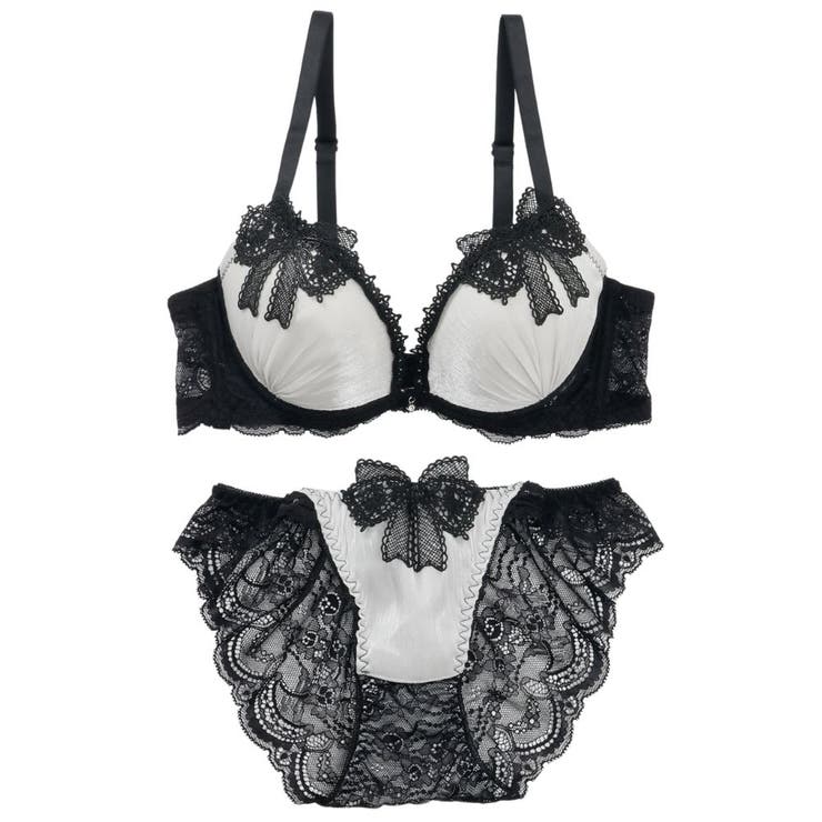 【脇高】 ノーブルリボン 脇高ブラ＆バックレースショーツ  A B C D | palissee | 詳細画像11 