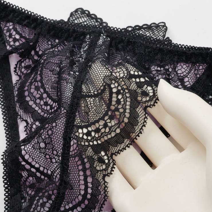 【脇高】 ノーブルリボン 脇高ブラ＆Tバックショーツ  A B C D | palissee | 詳細画像9 