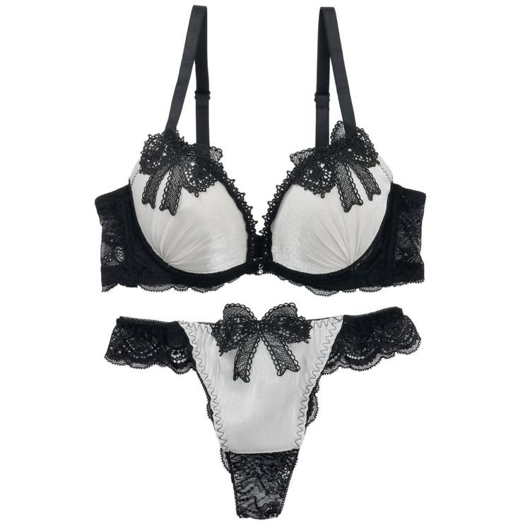 【脇高】 ノーブルリボン 脇高ブラ＆Tバックショーツ  A B C D | palissee | 詳細画像11 