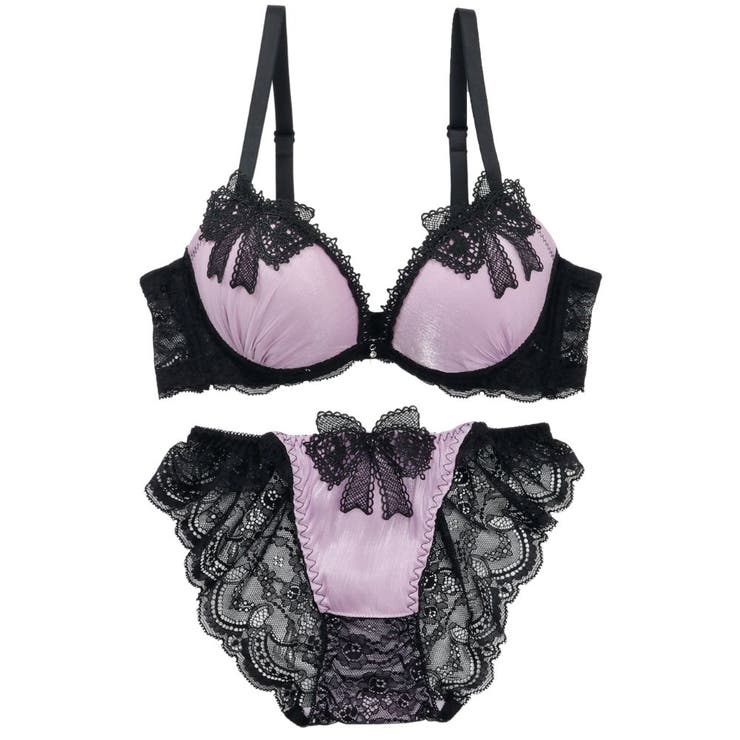 【脇高】 ノーブルリボン 脇高ブラ＆バックレースショーツ  E F | palissee | 詳細画像12 