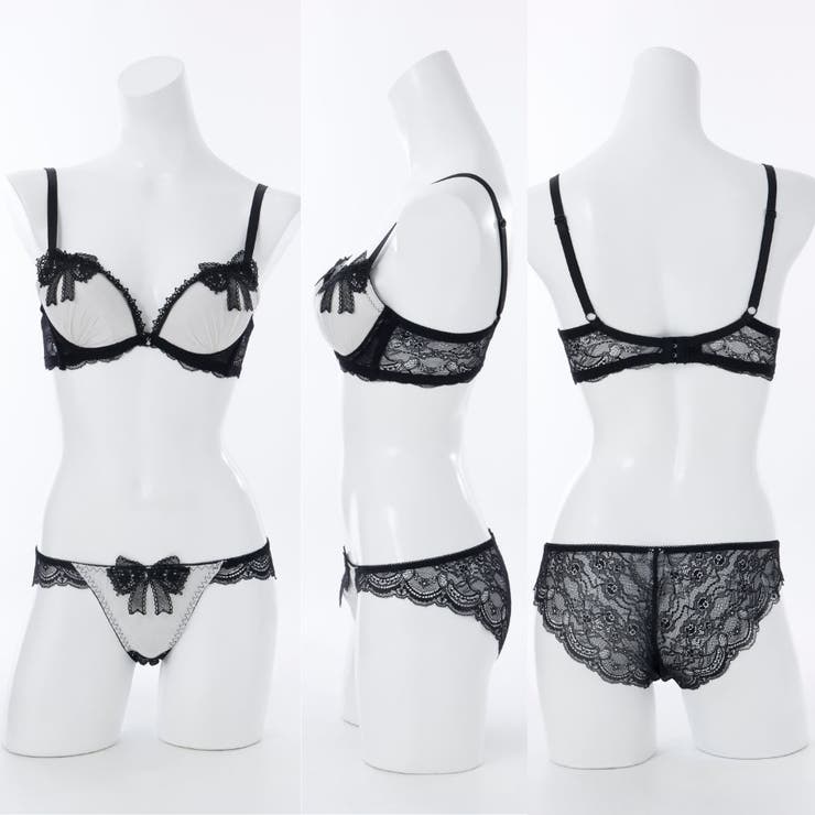 【脇高】 ノーブルリボン 脇高ブラ＆バックレースショーツ  E F | palissee | 詳細画像3 