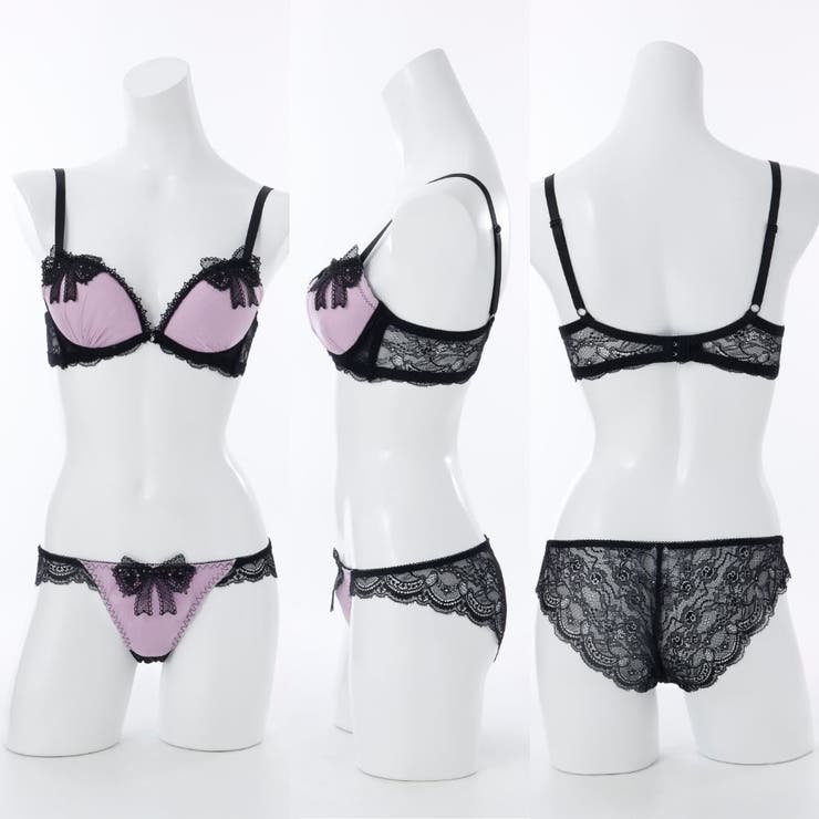 【脇高】 ノーブルリボン 脇高ブラ＆バックレースショーツ  E F | palissee | 詳細画像4 