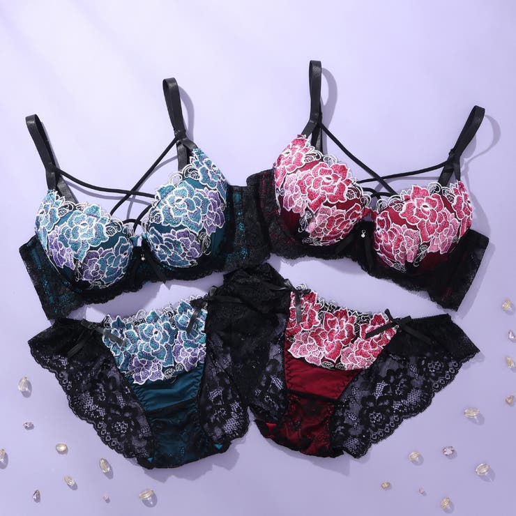 【脇高】リリスフローラ 脇高ブラ＆バックレースショーツ  A-Fカップ | palissee | 詳細画像5 