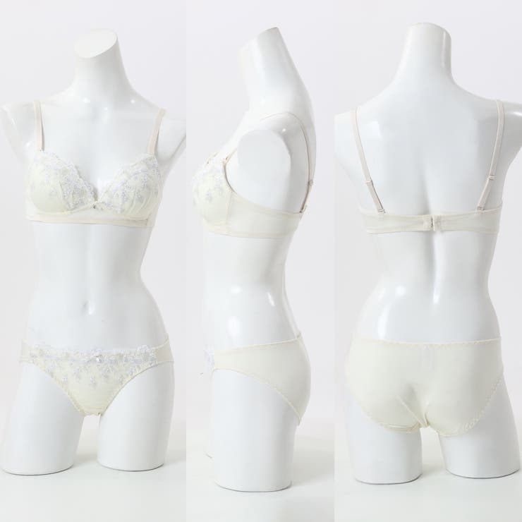 【ノンワイヤー】プリンセスリボン刺繍 ノンワイヤーブラ＆ショーツ  | palissee | 詳細画像2 