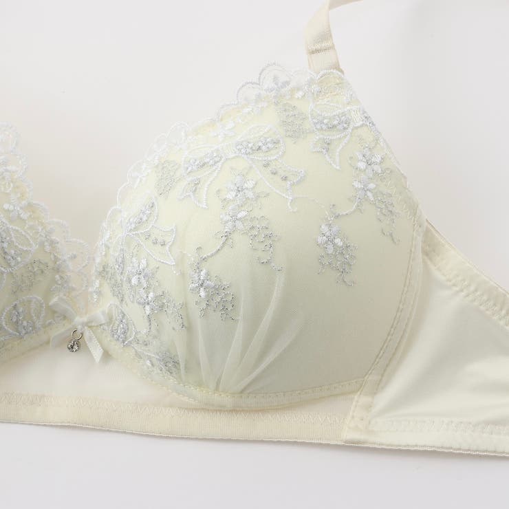 【ノンワイヤー】プリンセスリボン刺繍 ノンワイヤーブラ＆ショーツ  | palissee | 詳細画像4 