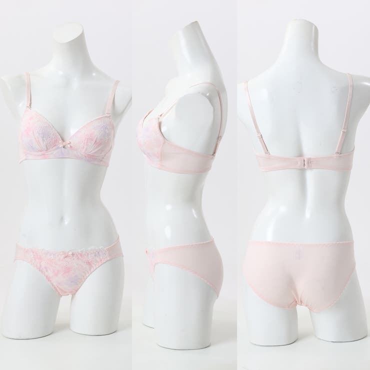 【ノンワイヤー】パステルフラワープリント ノンワイヤーブラ＆ショーツ  | palissee | 詳細画像2 
