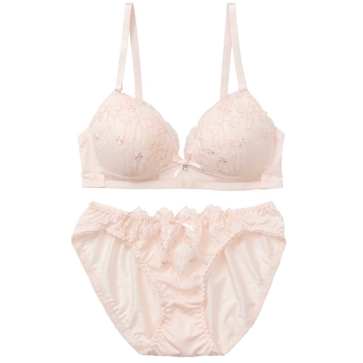 【ノンワイヤー】ガーリーリボンレースノンワイヤーブラ＆ショーツ  | palissee | 詳細画像10 