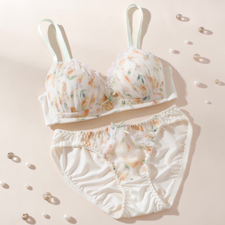 アイボリー | 【ノンワイヤー】Sheer Lemonade Fizzノンワイヤーブラ＆ショーツ | palissee