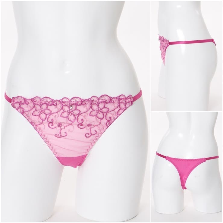 ピンク | ボタニカルフラワーレースＴバック | palissee