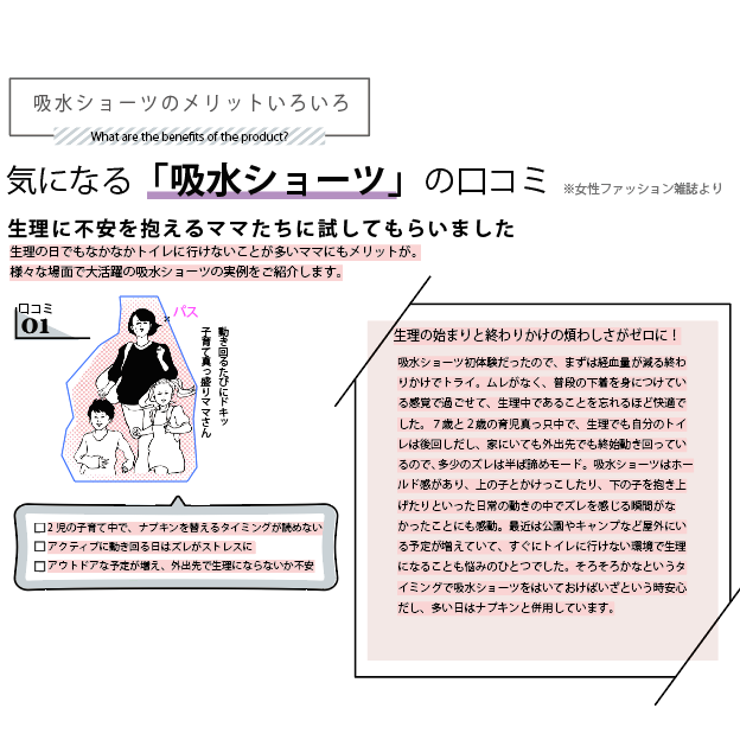 フェムケア吸水サニタリーショーツ（ボクサーシームレスレースタイプ） | palissee | 詳細画像4 