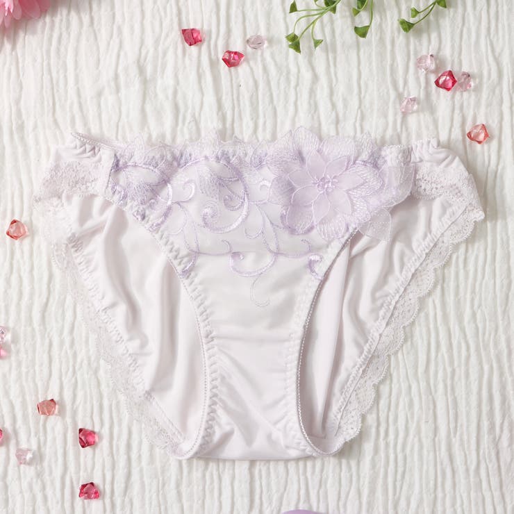 パープル | Luxury Lace フルバックショーツ  | palissee